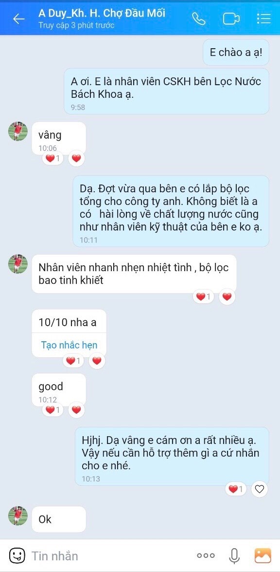 Khách hàng anh Duy - Hóc Môn